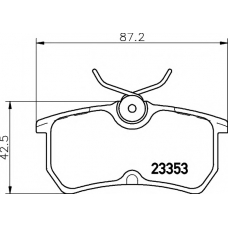 8DB 355 018-411 HELLA PAGID Комплект тормозных колодок, дисковый тормоз