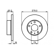 0 986 478 843 BOSCH Тормозной диск