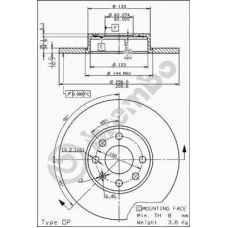 08.7637.10 BREMBO Тормозной диск