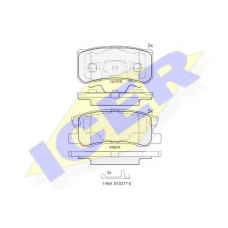 181375-202 ICER Комплект тормозных колодок, дисковый тормоз
