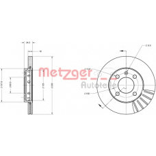 6110015 METZGER Тормозной диск