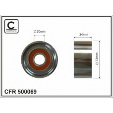 500069 CAFFARO Натяжной ролик, поликлиновой  ремень