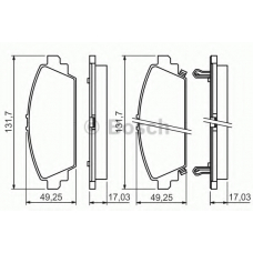 0 986 494 414 BOSCH Комплект тормозных колодок, дисковый тормоз