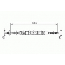 1 987 477 354 BOSCH Трос, стояночная тормозная система