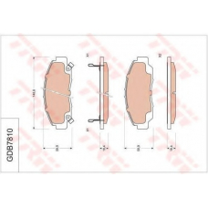 GDB7810 TRW Комплект тормозных колодок, дисковый тормоз