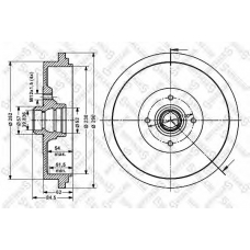 6025-4719-SX STELLOX Тормозной барабан