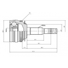 AW1510875A AYWIPARTS Шарнирный комплект, приводной вал