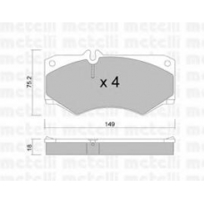 22-0014-0 METELLI Комплект тормозных колодок, дисковый тормоз