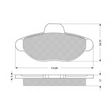 PF1033 PROCODIS FRANCE Комплект тормозных колодок, дисковый тормоз