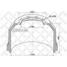 85-00009-SX STELLOX Тормозной барабан