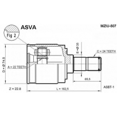 MZIU-507 ASVA Шарнирный комплект, приводной вал