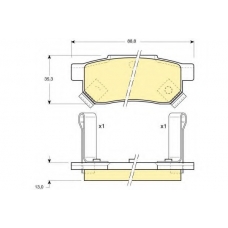 6104999 GIRLING Комплект тормозных колодок, дисковый тормоз
