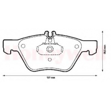 571876B BENDIX Комплект тормозных колодок, дисковый тормоз