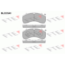 BL2225A1 FTE Комплект тормозных колодок, дисковый тормоз