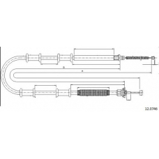 12.0746 CABOR Трос, стояночная тормозная система