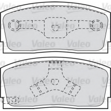 598689 VALEO Комплект тормозных колодок, дисковый тормоз