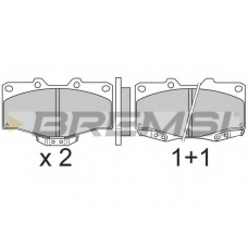 BP2463 BREMSI Комплект тормозных колодок, дисковый тормоз