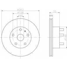 MDC545 MINTEX Тормозной диск