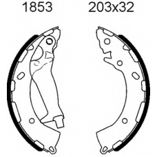 01853 BSF Комплект тормозных колодок