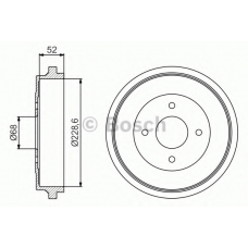 0 986 477 158 BOSCH Тормозной барабан