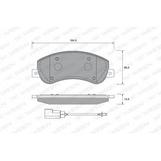 151-2656 WEEN Комплект тормозных колодок, дисковый тормоз