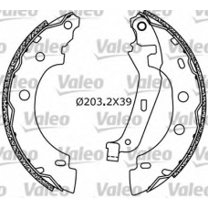 553854 VALEO Комплект тормозных колодок