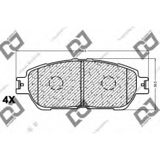 BP1145 DJ PARTS Комплект тормозных колодок, дисковый тормоз