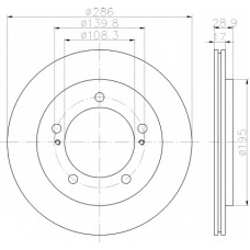 8DD 355 111-791 HELLA Тормозной диск