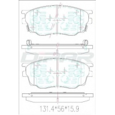 DFB6319 DITAS Комплект тормозных колодок, дисковый тормоз