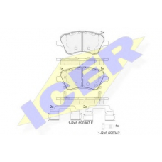 182108-203 ICER Комплект тормозных колодок, дисковый тормоз
