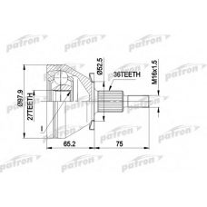 PCV1428 PATRON Шарнирный комплект, приводной вал