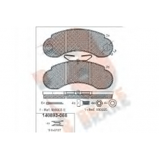 RB0893 R BRAKE Комплект тормозных колодок, дисковый тормоз