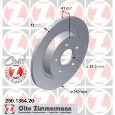 250.1354.20 ZIMMERMANN Тормозной диск