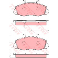 GDB1572 TRW Комплект тормозных колодок, дисковый тормоз