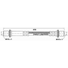 FBH6475 FIRST LINE Тормозной шланг