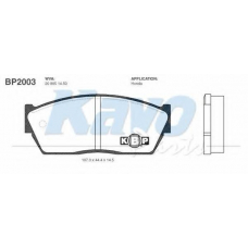 BP-2003 KAVO PARTS Комплект тормозных колодок, дисковый тормоз