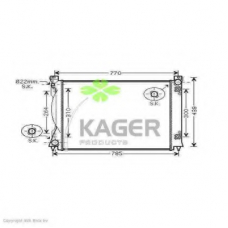 31-1645 KAGER Радиатор, охлаждение двигателя