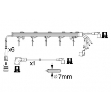 0 986 356 383 BOSCH Комплект проводов зажигания
