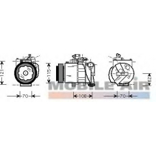 5800K064 VAN WEZEL Компрессор, кондиционер