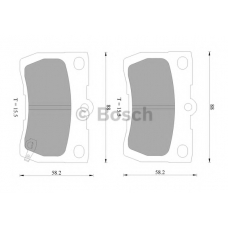 0 986 AB2 265 BOSCH Комплект тормозных колодок, дисковый тормоз