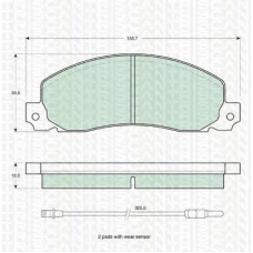 8110 25846 TRIDON Brake pads - front