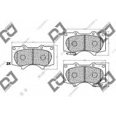 BP1010 DJ PARTS Комплект тормозных колодок, дисковый тормоз