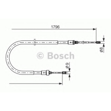 1 987 477 235 BOSCH Трос, стояночная тормозная система