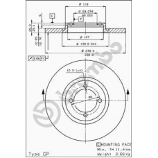 08.4472.10 BREMBO Тормозной диск