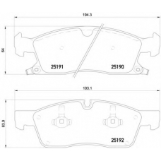 P 37 017 BREMBO Комплект тормозных колодок, дисковый тормоз