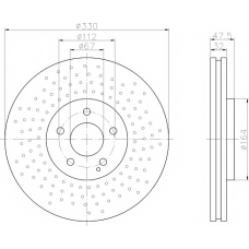 8DD 355 110-171 HELLA PAGID Тормозной диск