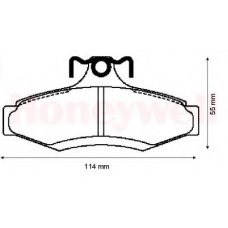 572406B BENDIX Комплект тормозных колодок, дисковый тормоз