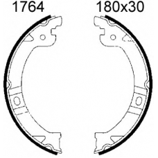 01764 BSF Комплект тормозных колодок, стояночная тормозная с