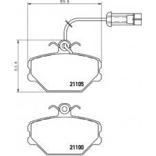 8DB 355 006-191 HELLA PAGID Комплект тормозных колодок, дисковый тормоз