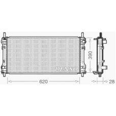 DRM10102 DENSO Радиатор, охлаждение двигателя